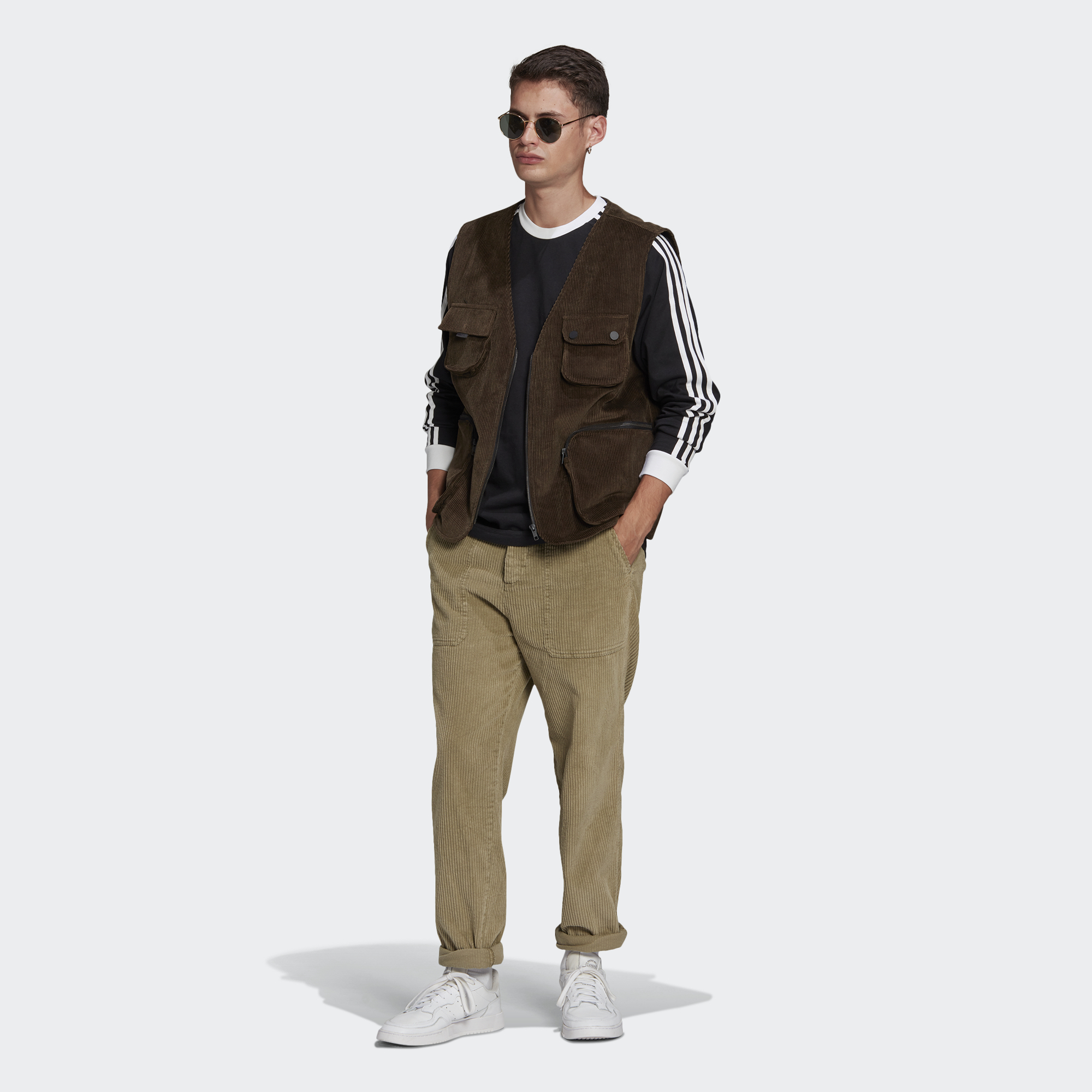 adidas Originals 3-Stripes LS Tee black stone washed no length (GN3478) –  Queens 💚