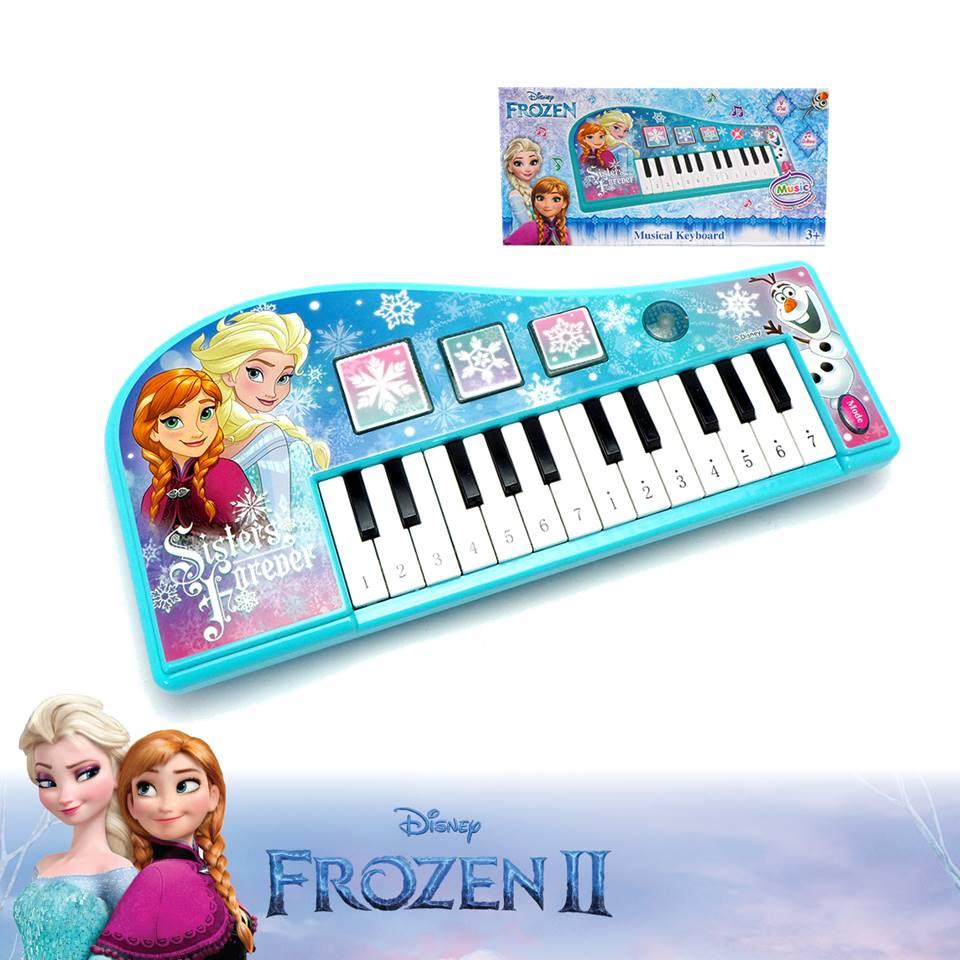 KIDTOYS Disney Frozen โฟรเซ่น ของเล่นเด็ก Disney Frozen คีย์บอร์ด ดนตรีหรรษา ขนาด กว้าง 32x ยาว16x สูง 4.5 ซม. ลายลิขสิทธิ์แท้ เครื่องดนตรี