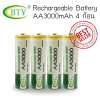 BTY ถ่านชาร์จ AA 3000 mAh NIMH Rechargeable Battery (4 ก้อน)