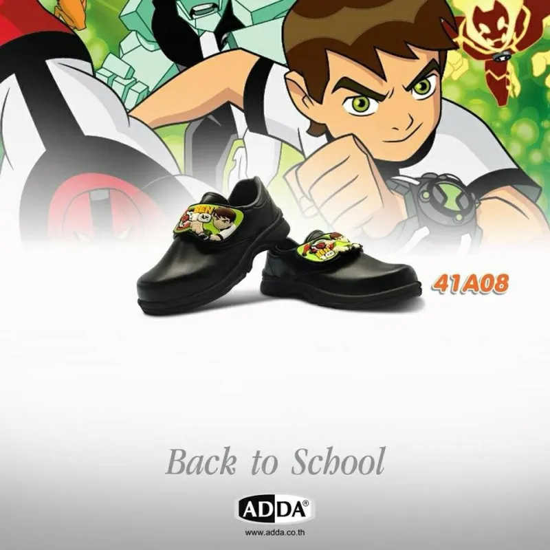 ภาพสินค้าADDA รองเท้านักเรียนอนุบาล ชาย สีดำ ADDA BEN10 รุ่น 41A08 SALE (ค่าส่งถูก) New จากร้าน NN Shoe บน Lazada ภาพที่ 4