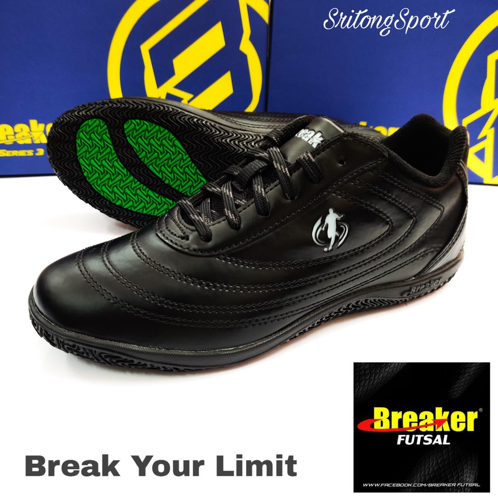 รองเท้าฟุตซอล Breaker BK30 สีดำ