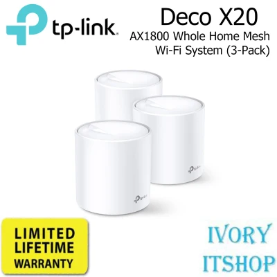 TP-LINK Deco X20 AX1800 Whole Home Mesh Wi-Fi System Pack 3