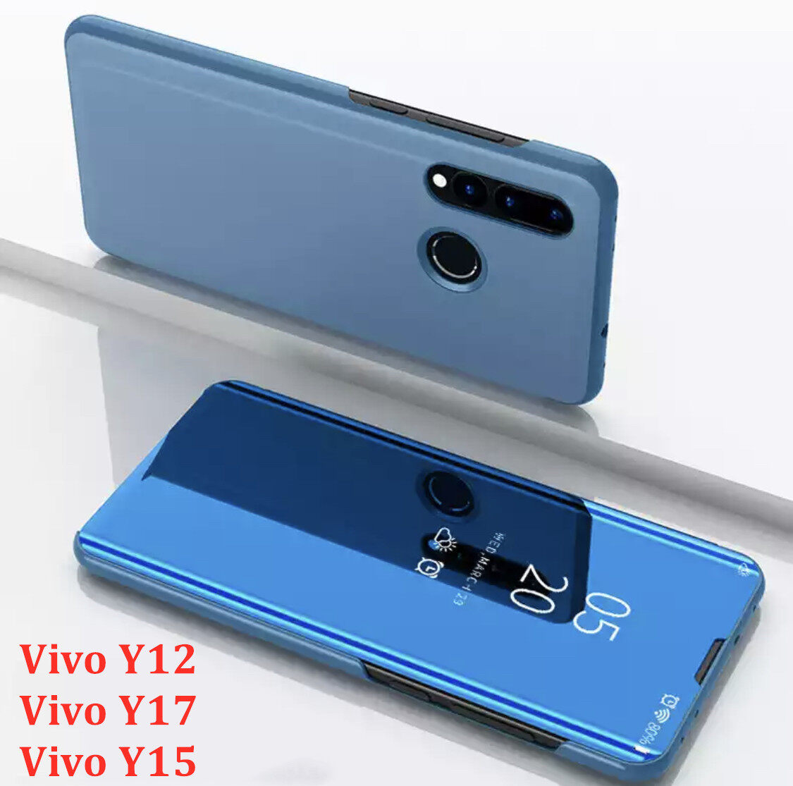 [ส่งจากไทย] Case Vivo Y17 เคสเปิดปิดเงา สำหรับรุ่น Vivo Y17 ฝาพับ กระเป๋า vivo วาย17 Smart Case เคสวีโว่ Y17 เคสฝาเปิดปิดเงา สมาร์ทเคส เคสตั้งได้ Vivo Y17 Flip Mirror Leather Case With Stand Holder เคสมือถือ เคสโทรศัพท์ รับประกันความพอใจ สี น้ำเงินเข้ม