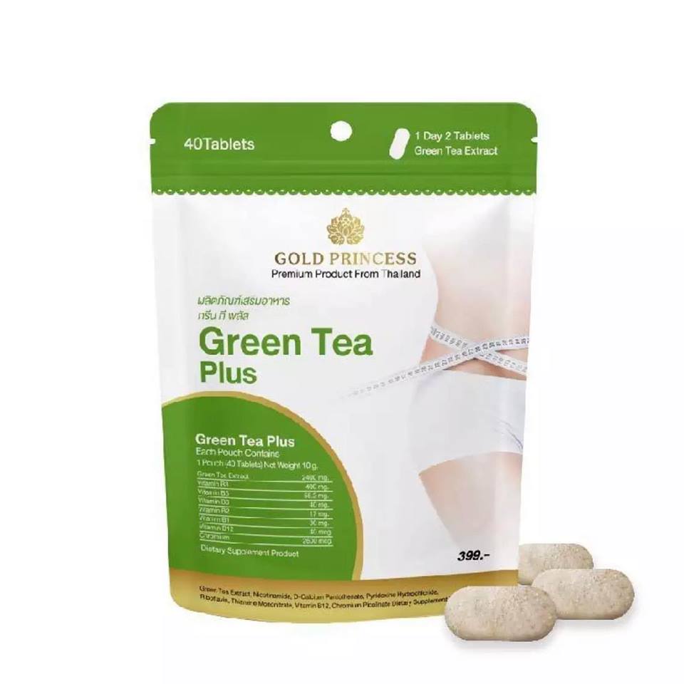 Green Tea plus Gold Princess 40 เม็ด