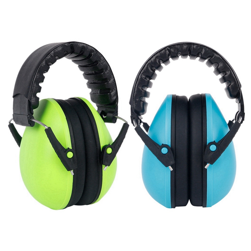 2 Pcs Noise Protection Hearing Protection and Noise Cancelling Reduction Ear Muffs Fits Children, Green & Blue