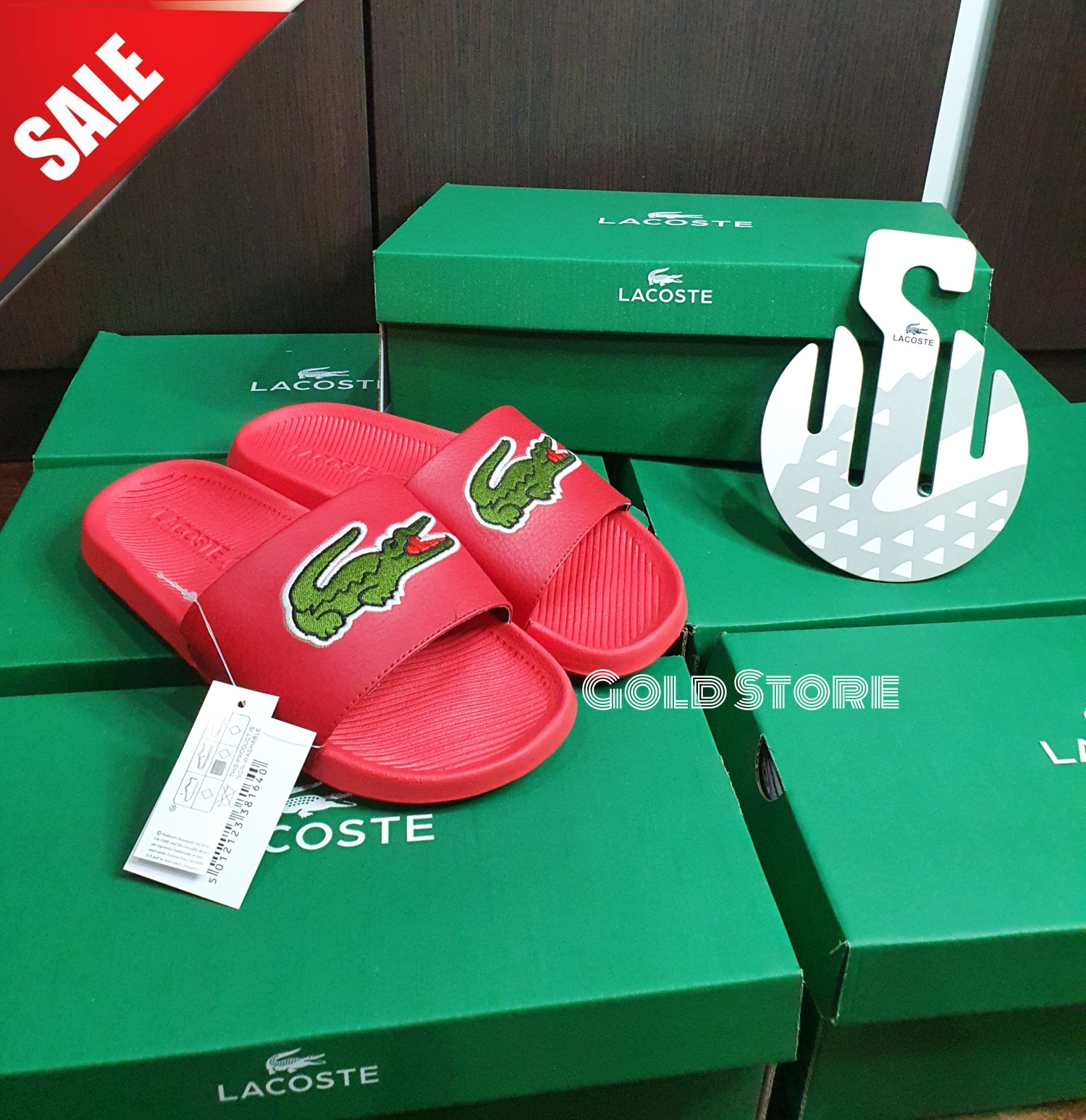 ?รองเท้าแตะLACOSTE? ของมันต้องมีถูก และดี มีป้ายแทคเทียบห้าง ใส่ง่าย นิ่มไม่แข็ง ใช่งานได้จริง ใส่ได้ทั้ง ช-ญ กดสั่งเลยค่าส่งถูกมาก