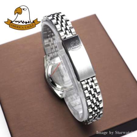 AMERICA EAGLE Watch นาฬิกาข้อมือผู้หญิง สายสแตนเลส รุ่น AE001L -Silver/Black
