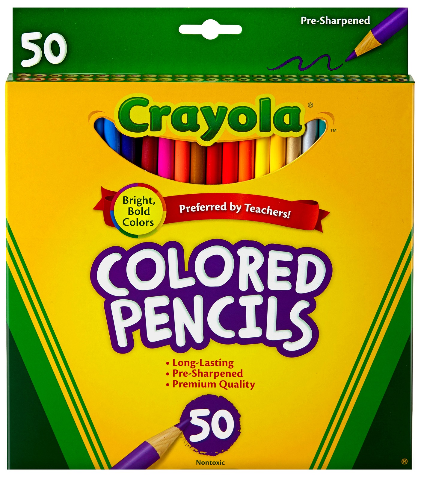 Crayola สีไม้ไร้สารพิษ 50 สี (Crayola 50 Ct. Colored Pencils)