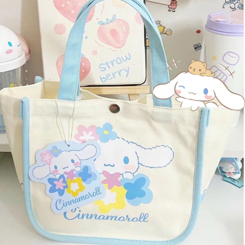AmBag กระเป๋าถือ คล้องแขน ลายมายเมโลดี้ ตัวการ์ตูนสุดฮิต สีพาสเทล สไตล์ ...