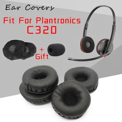 Ear Pads For Plantronics C320 Headphone Earpads Replacement Headset Ear Pad PU Leather Sponge Foam