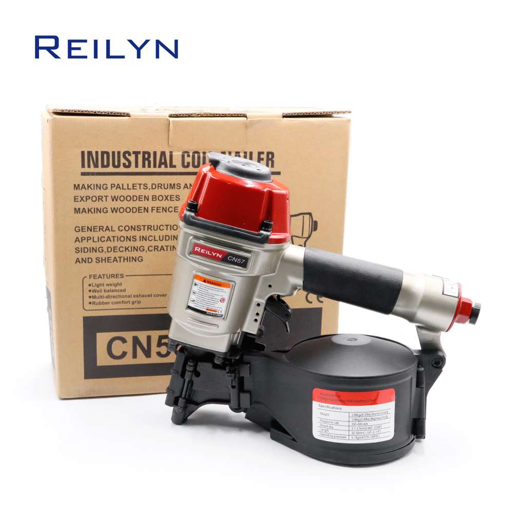 Reilyn Pallet Coil Nailer CN57 CN70 CN80 Pneumatic Air Nailer for wood