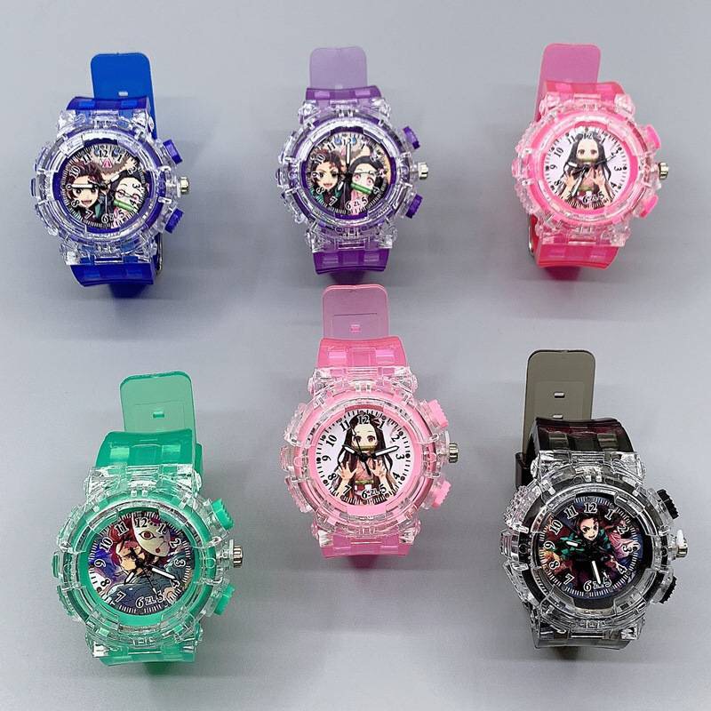 นาฬิกาลายKimetsu no yaiba ดาบพิฆาตมีไฟอสูร งานสวยมากๆ สกรีนชัด สีสวยคม