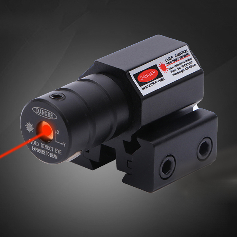 【การจัดส่งในไทย】Mini Red Dot Laser Sight ไฟฉาย LED ยุทธวิธี Compact Riflescope พร้อมรางยึด 11/20 มม. สำหรับปืนปืนไรเฟิล Pistol Shot Airsoft การล่าสัตว์สีดำ
