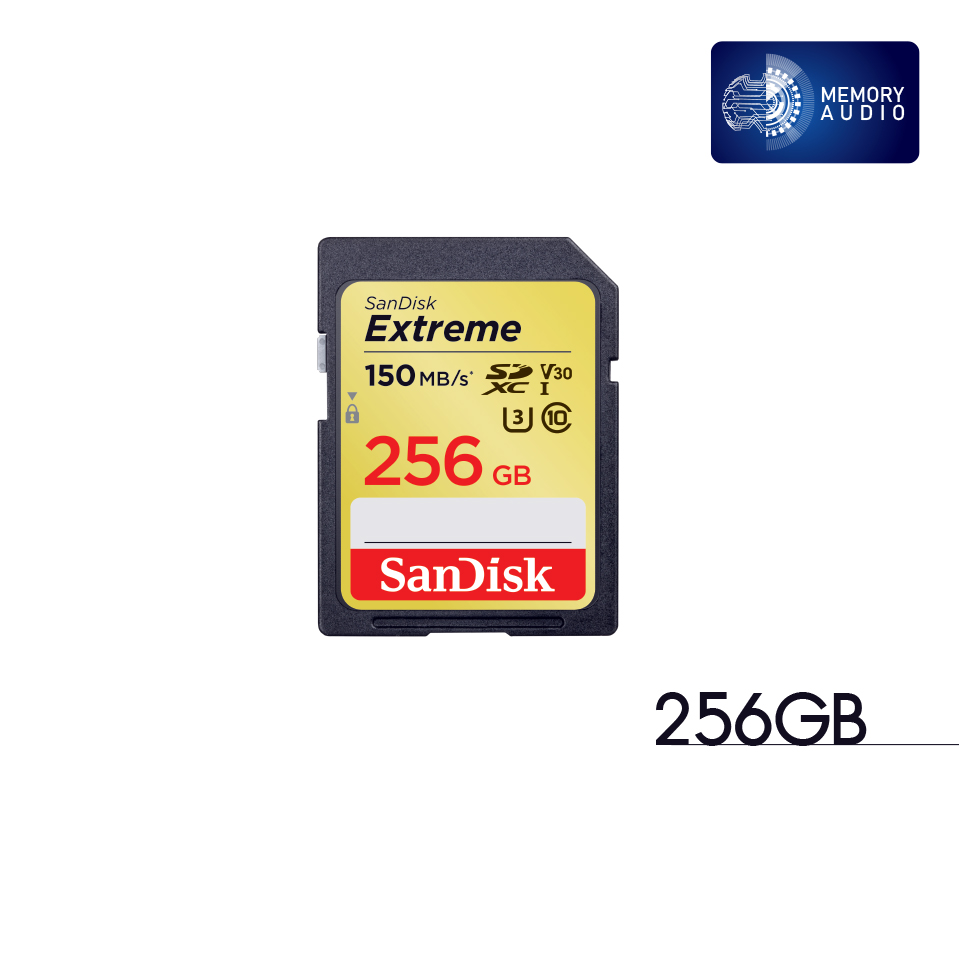 SanDisk Extreme SDXC Card 256GB ความเร็ว อ่าน 150MB/s เขียน 70MB/s (SDSDXV5-256G-GNCIN)