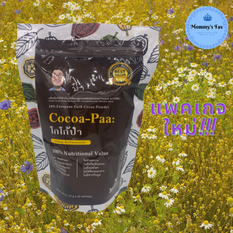 โกโก้ป๋า Cocoa Paa (หมอนอกกะลา ป๋าสันติ) Premium 24% European Dark Cocoa Powder
