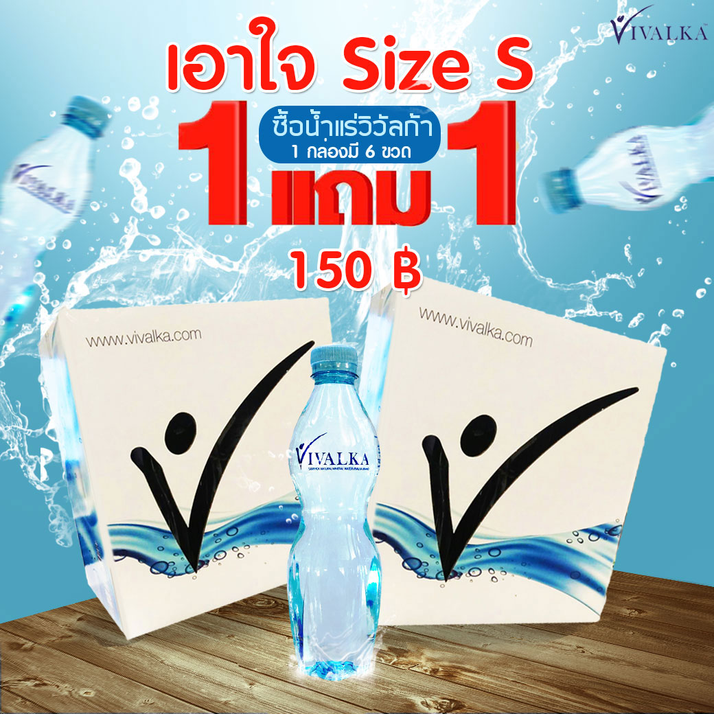 Vivalka Natural Mineral water 100% วิวัลก้าน้ำแร่ธรรมชาติ 2 กล่อง (ชุดโปรโมชั่น 12 ขวด)