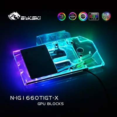 🔥Explosiveกราฟิกการ์ด Bykski หัวระบายความร้อนด้วยน้ำ Netschi Tomahawk Colorful GTX 1660Ti 2060S Gaming GT