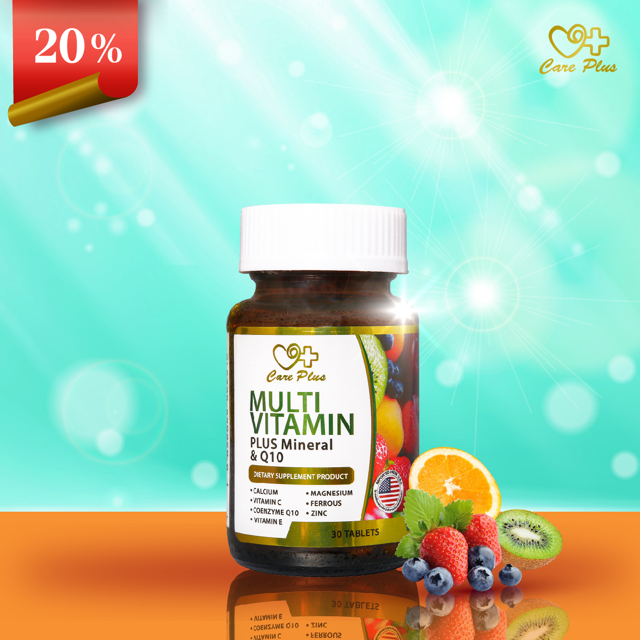 Care Plus Multi Vitamin Plus Mineral & Q10 30 tablets Lazada.co.th