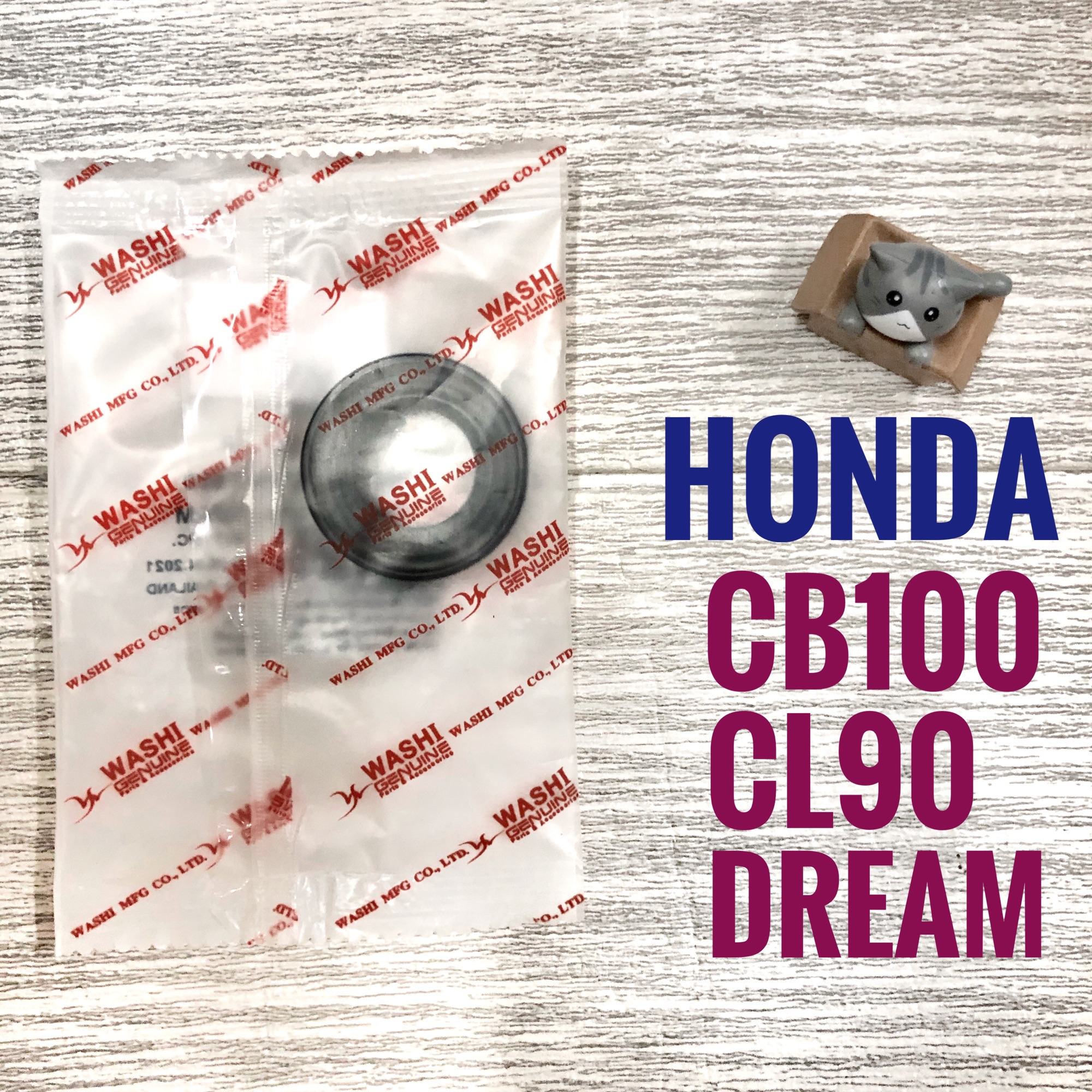 (Washi) ซีลดุมหน้า Honda CB100 , CL90 , dream ( ฮอนด้า ซีบี 100 , ซีแอล 90 ,ดรีม ) 21 × 37 × 7