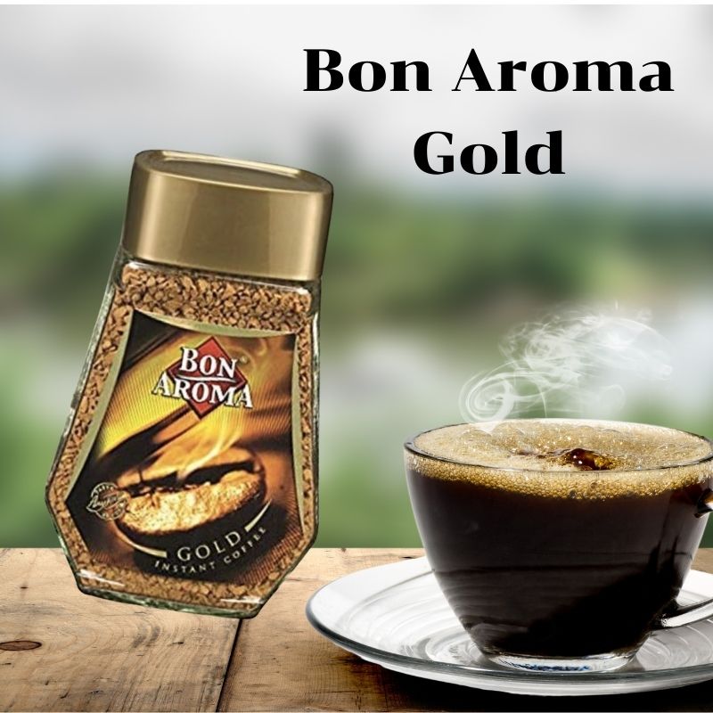 บอน อโรมาโกลด์ Bon Aroma Gold (Instant coffee) กาแฟบอนอโรม่า กาแฟอาราบิก้าและโรบัสต้า  กาแฟดำพร้อมชง กาแฟสำเร็จรูป ชนิดฟรีซดราย 100กรัม