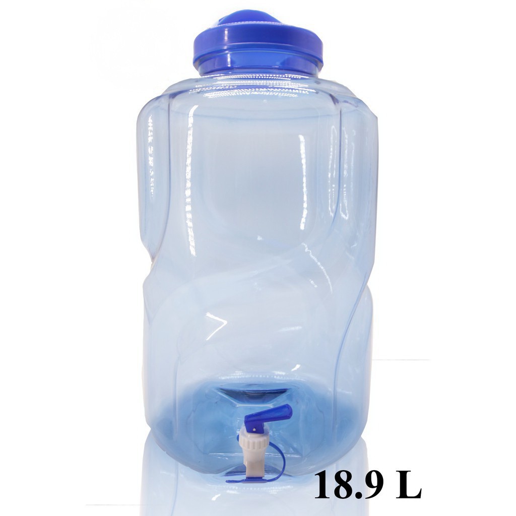 ลด ลด สุดพิเศษษ ถังน้ำดื่ม PET ขนาด 18.9 ลิตร ถังน้ำมีก๊อกพร้อมหูหิ้ว