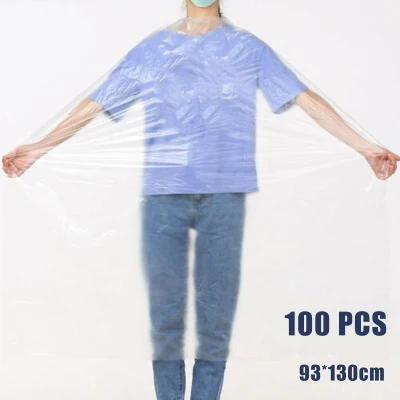 50/100Pcs Hair Cutting Capes Disposable Waterproof Transparent Hair Salon Hairdressing Capes