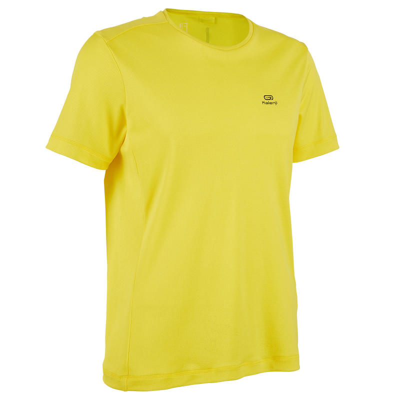 เสื้อยืดใส่วิ่งสำหรับผู้ชายรุ่น RUN DRY (สีเหลือง)รองเท้าและเสื้อผ้าสำหรับผู้ชาย