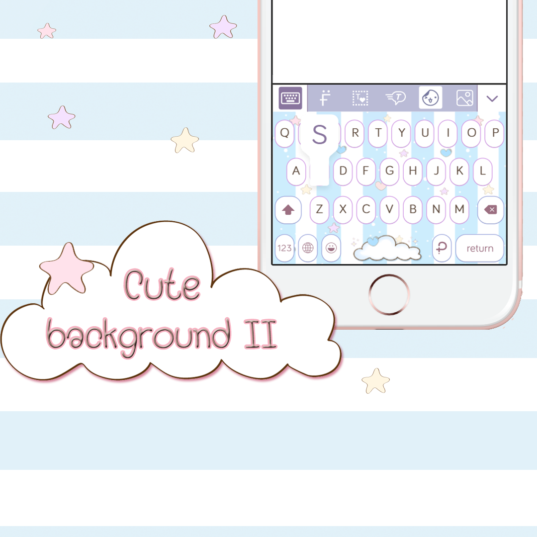 Cute background II Keyboard Theme⎮(E-Voucher) for Pastel Keyboard App
