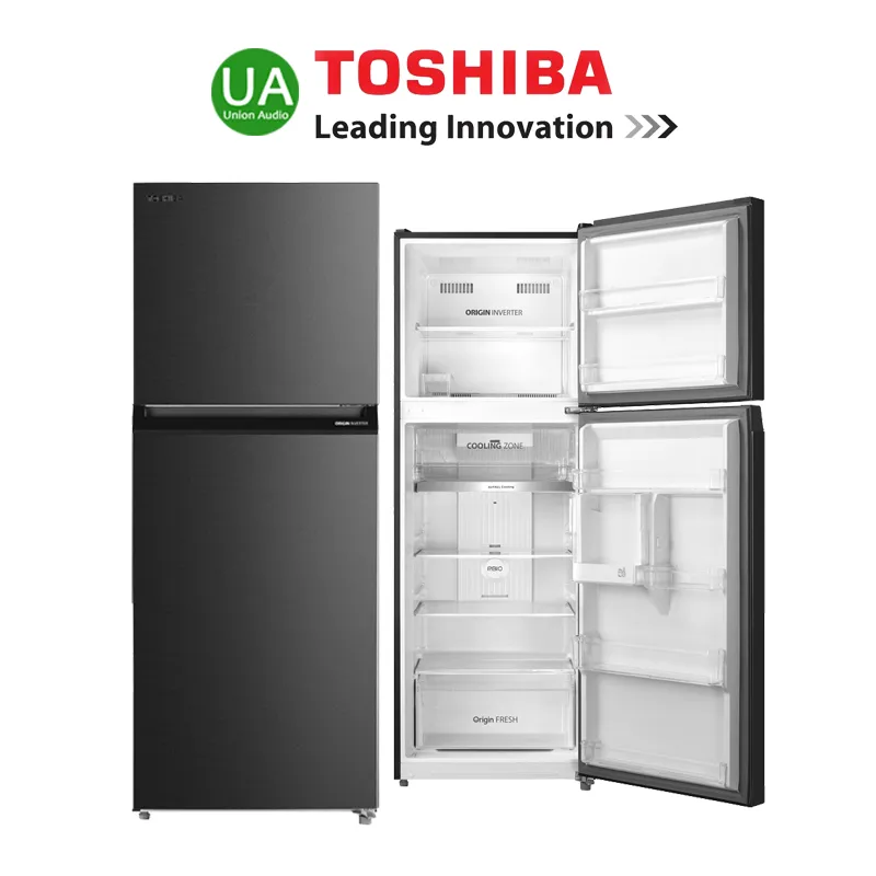 ตู้เย็น TOSHIBA 2 ประตู 11 คิว รุ่น GR-RT416WE ระบบ Inverter  ระบบกระจายความเย็น:Airfall cooling system GRRT416WE RT416WE