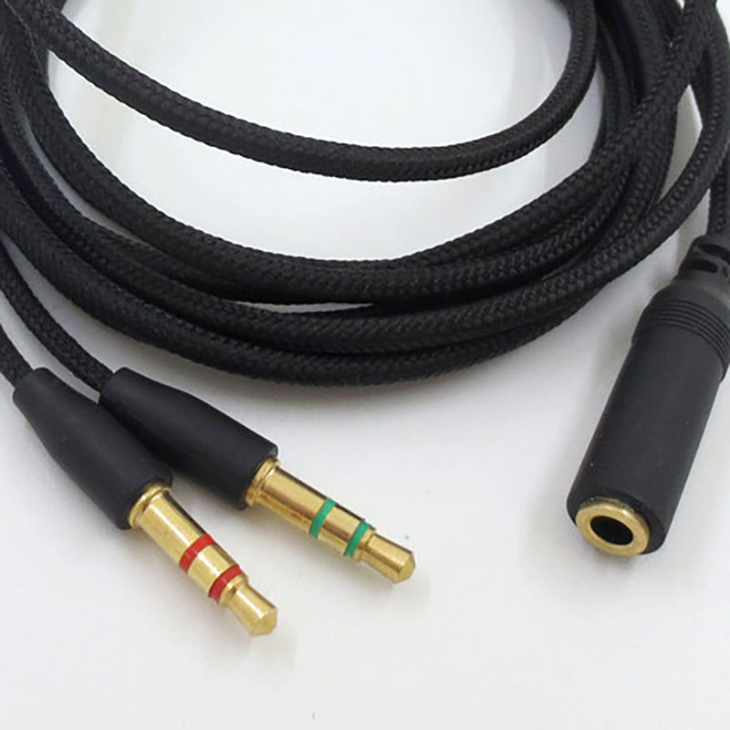 Earphone Cable Headphone Adapter Splitter Headset Microphone for Razer ...