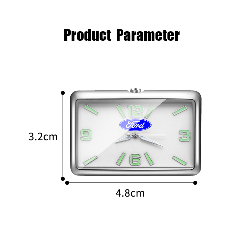 Mini Car Electronic Square Clock for Ford Mustang Ranger Kuga Mondeo
