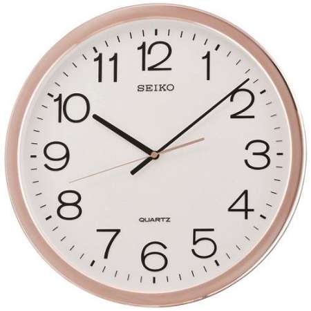 SEIKO นาฬิกาแขวน สีพิงค์โกล/ขาว ขนาด 14 นิ้ว รุ่น PAA020F