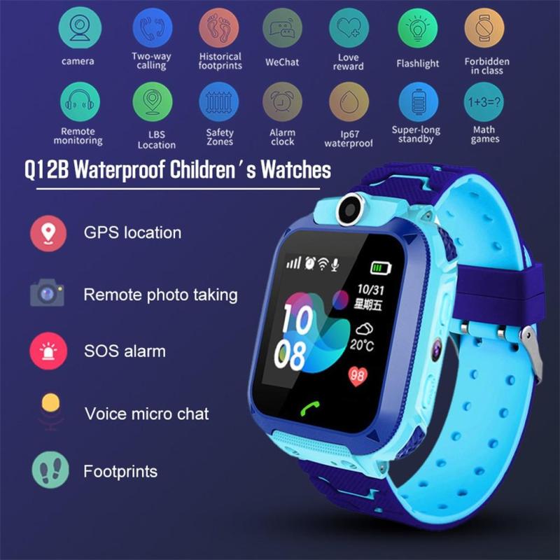 (จัดส่งภายใน 24 ชั่วโมง)smart watch เด็กสมาร์ทวอท์ช Q12B/Q12 smartwatch เด็กระยะไกลค้นหากล้อง Call Anti-Lost สนับสนุนซิมการ์ดของขวัญเด็กของเล่น