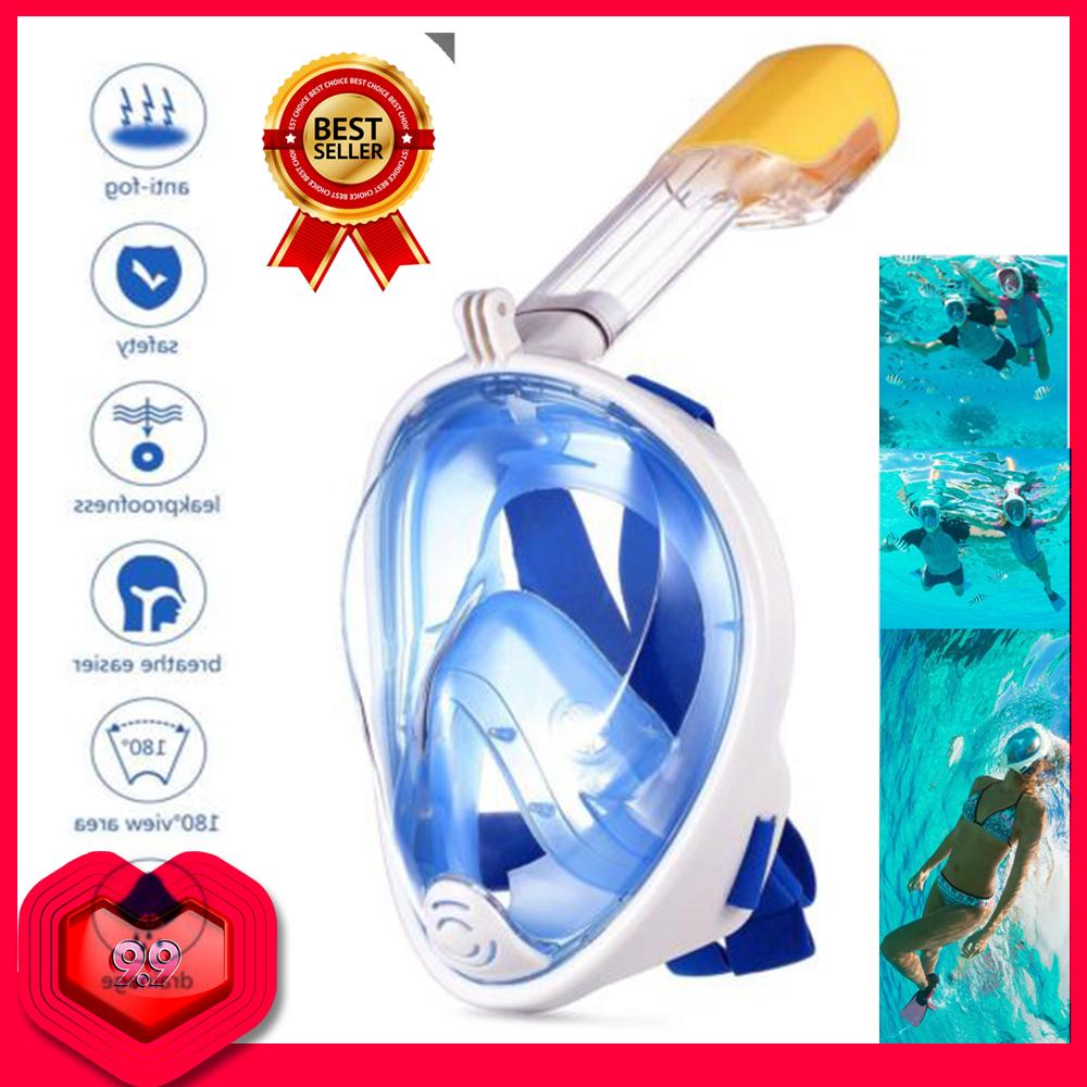 Snorkeling Diving Mask Set กีฬาดำน้ำ หน้ากากดำน้ำ ใต้น้ำดำน้ำหน้ากากดำน้ำเต็มรูปแบบหน้ากากดำน้ำ (L/XL)-นานาชาติ