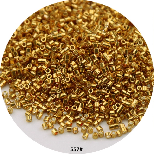 1680Pcs 11/0 1.6Mm Metallic Bronze Delica Glass Beads Coffee Gray Glass Seedbeads For DIY Jewelry Making Ornaments Accessories