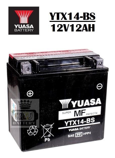 แบตมอเตอร์ไซค์ บิ๊กไบค์ YUASA ยัวซ่า แบต BMW GS1200 GS F800 และอื่นๆ รุ่น YTX14-BS 12V 12Ah