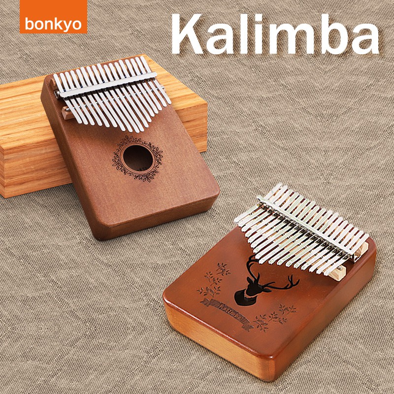 Bonkyo Kalimba คาลิมบา เปียโนนิ้วโป้งแบบพกพา มาพร้อมกับ 17 โทนเสียง