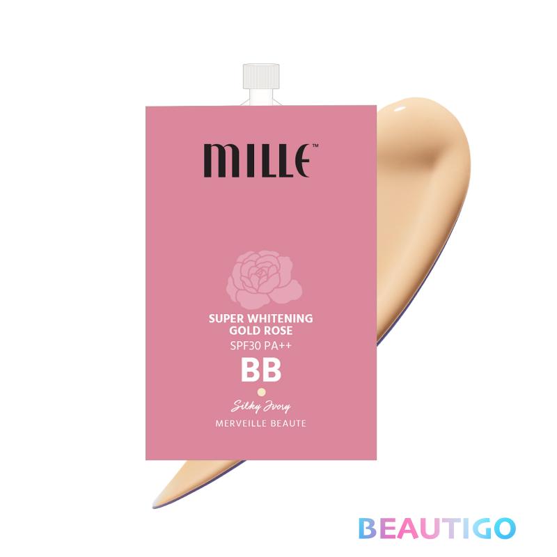 Mille Super Whitening Gold Rose BB Cream (ซอง  6 g)