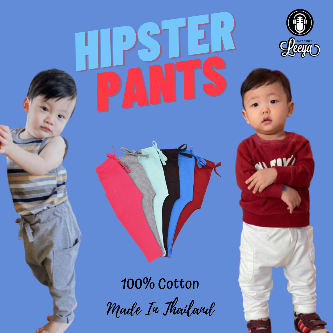 Leeya Hipster Pants กางเกงขายาวเด็ก แต่งกระเป๋าข้าง (Long Pants Kid's) เสื้อผ้าเด็ก เสื้อผ้าเด็กผู้หญิง เสื้อผ้าเด็กผู้ชาย