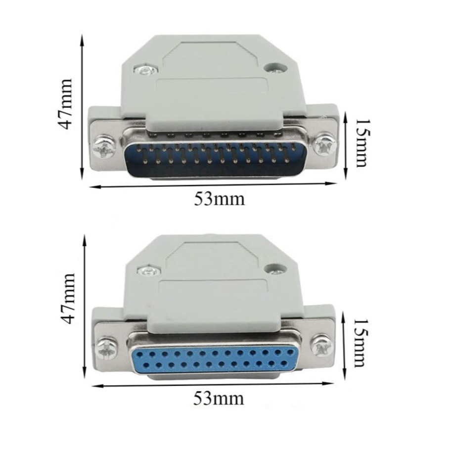 RS232 DB25 25 Pin FemaleMale 2Rows Solder Type Plug D-SUB Male Plug ...