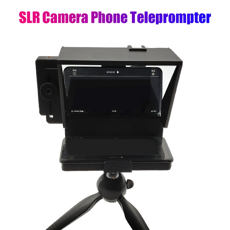 Teleprompter Phone/DSLR Camera Recording Portable Inscriber Mobile Teleprompter with Remote Control for Phone