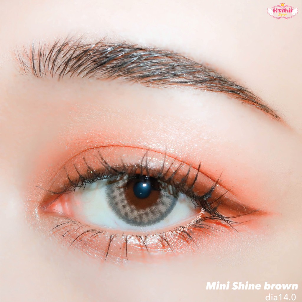 คอนแทคเลนส์ Mini Shine น้ำตาลพร้อมส่งค่าสายตาปกติและสายตาสั้น 0.00-10.00 (พร้อมส่งสนใจทักแชทมาถามได้จ้า)