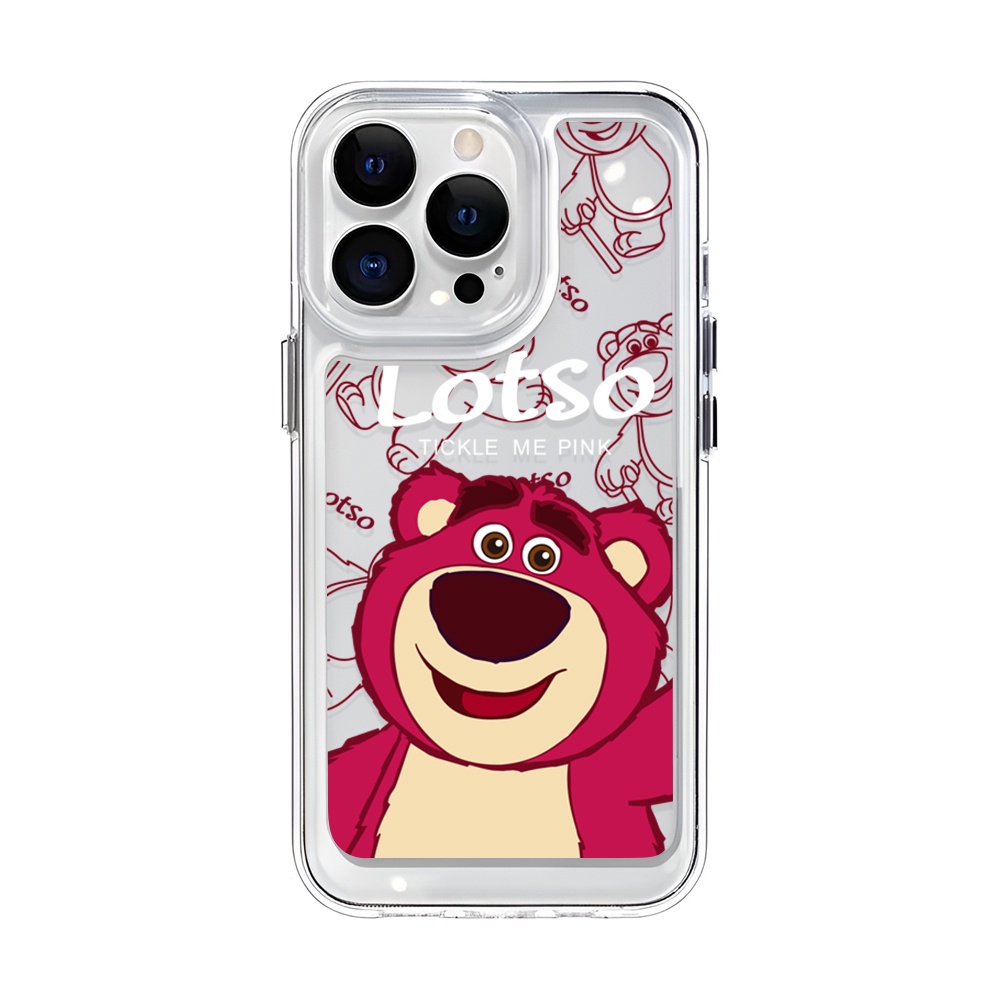 For IPhone 14 Pro Max IPhone Case TPU Soft Case Shockproof Protection Camera Pink Bear Compatible for 13 Pro Max 12