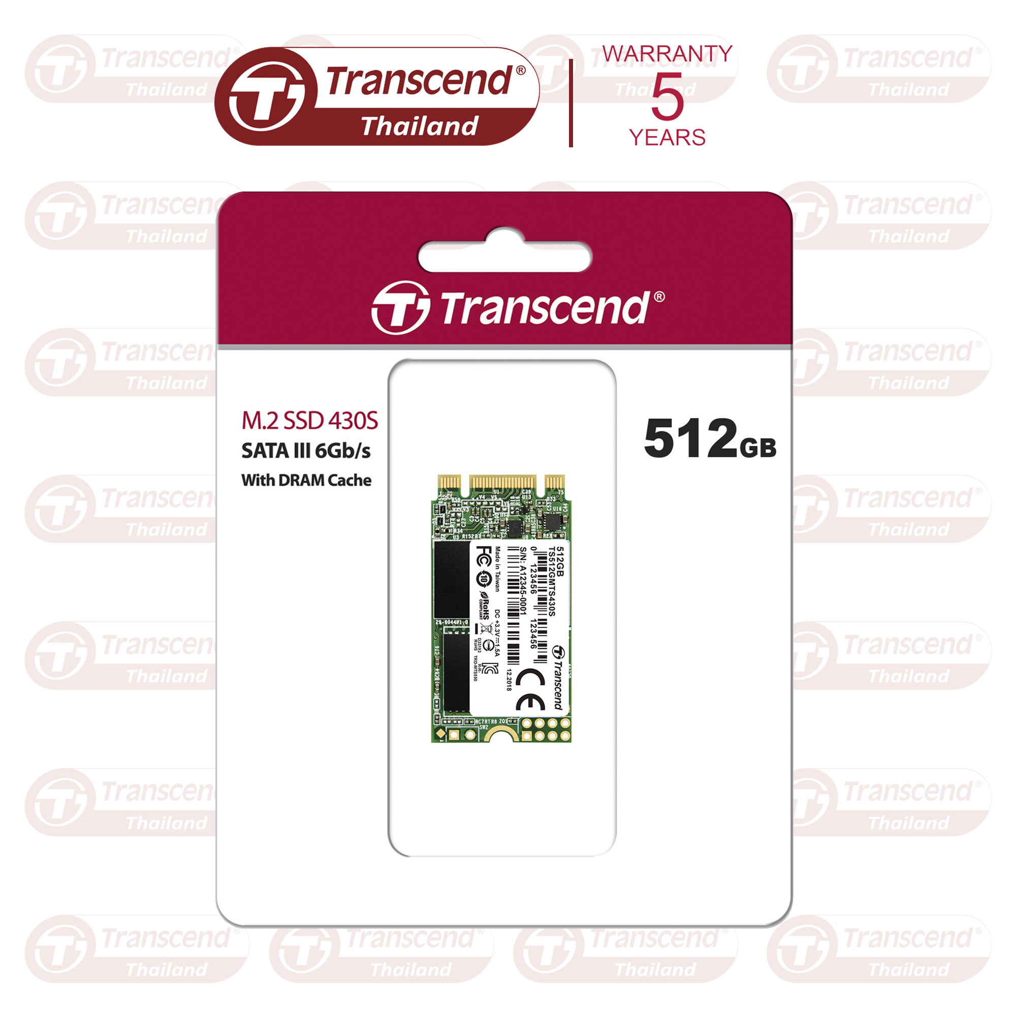 M.2 2242 SSD 512 GBMTS430S(R max 560 MBs W max 500 MBs) Transcend รับ ...