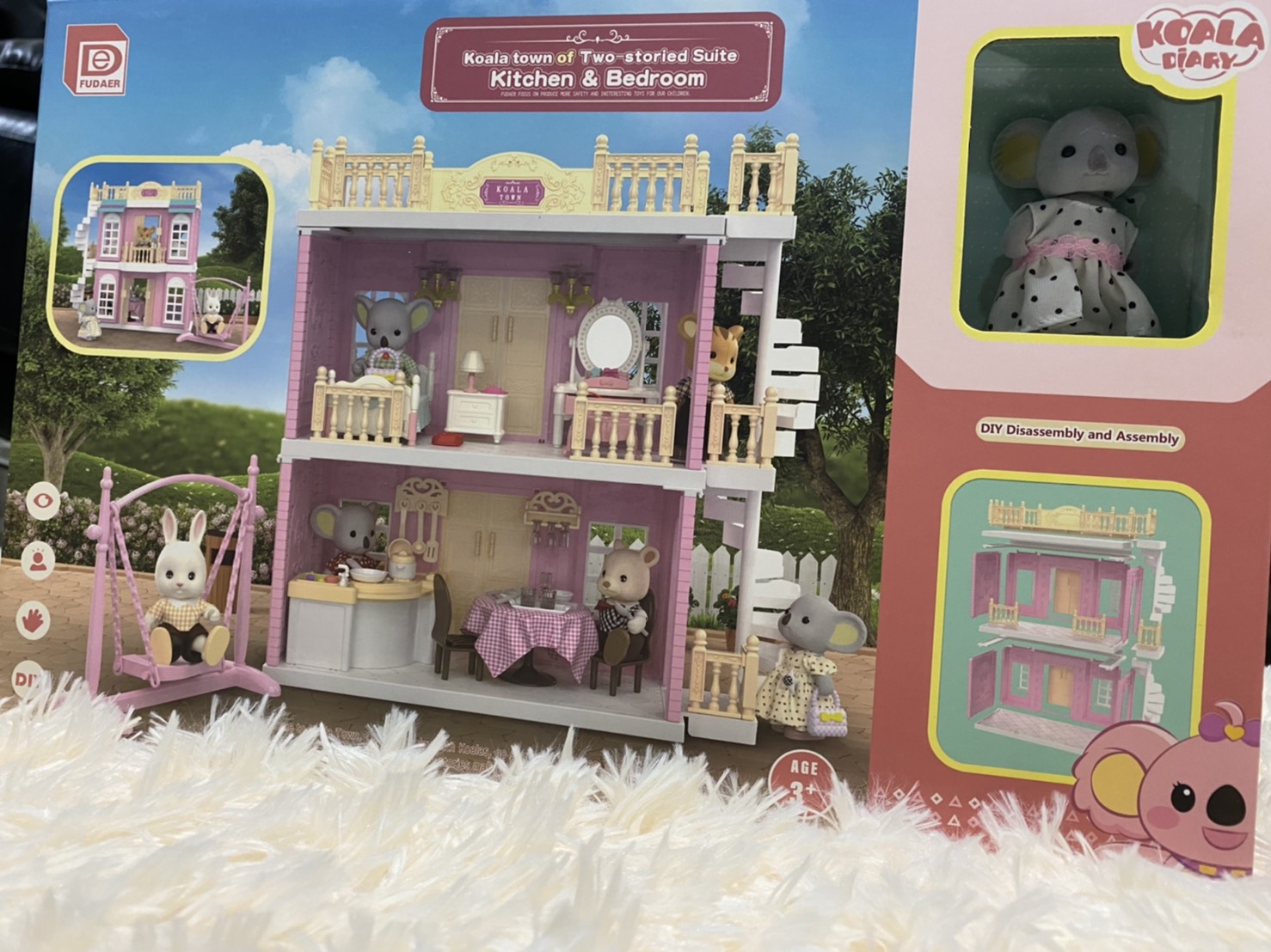 ของเล่น ของเล่นเด็ก บ้านกระต่าย บ้านกระต่ายชุดบ้าน 2 ชั้น โคอาล่าทาว์น Koala Town of Two storied suite บ้านกระต่าย2ชั้น ชุดKoala Town Kitchen and Bedroom