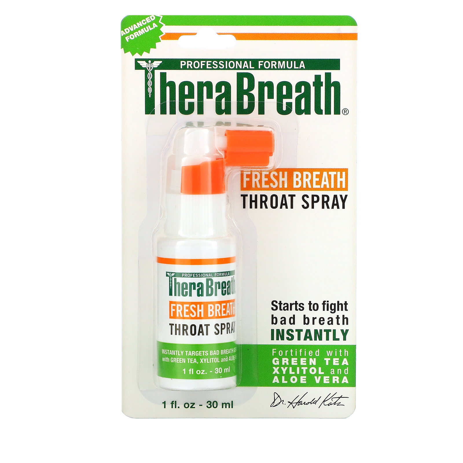 [Exp06/2023] สเปรย์สำหรับช่องปาก TheraBreath Fresh Breath Throat Spray (30 ml) Beauty.Skinn