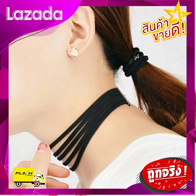 [ สินค้ามาใหม่ Gift ] สร้อยคอ หนังชามัวร์ 5 แถบ สร้อยคอโชคเกอร์ เครื่องประดับแฟชั่น เรียบๆ สร้อยคอแบบติดคอ มีสายปรับค่ะ [ ถูกเว่อร์!! ช้าหมด ]