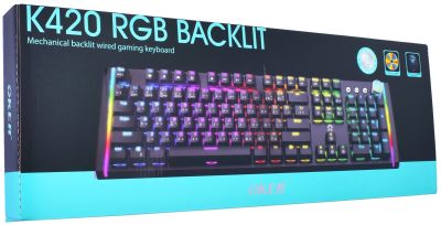 คีย์บอร์ด OKER K420 RGB BACKLIT Blue Switches