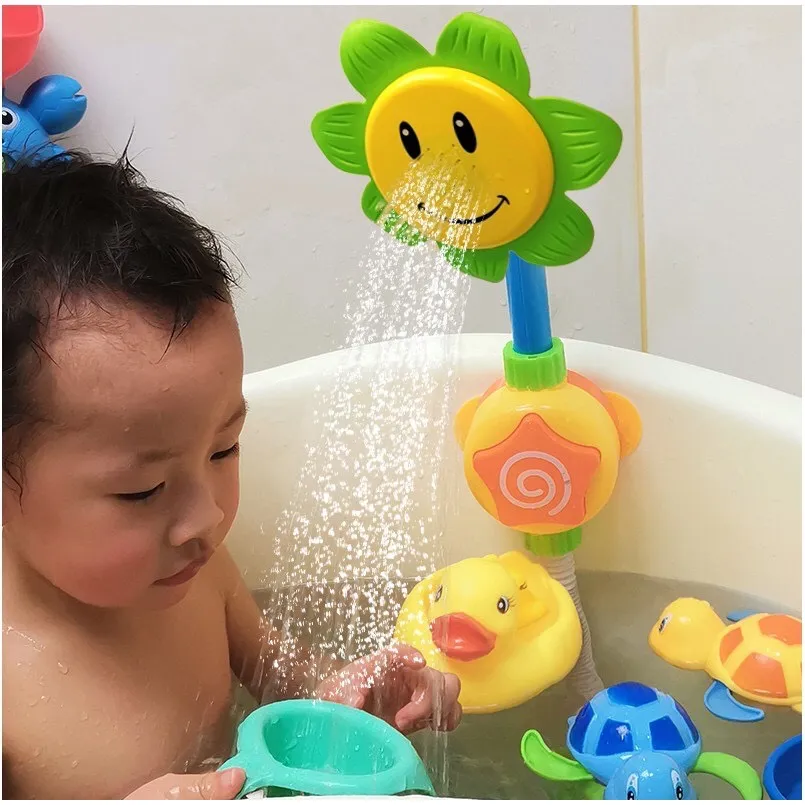 ฝักบัวดอกทานตะวัน ของเล่นอาบน้ำ ถูกที่สุด สินค้าพร้อมส่งในไทย