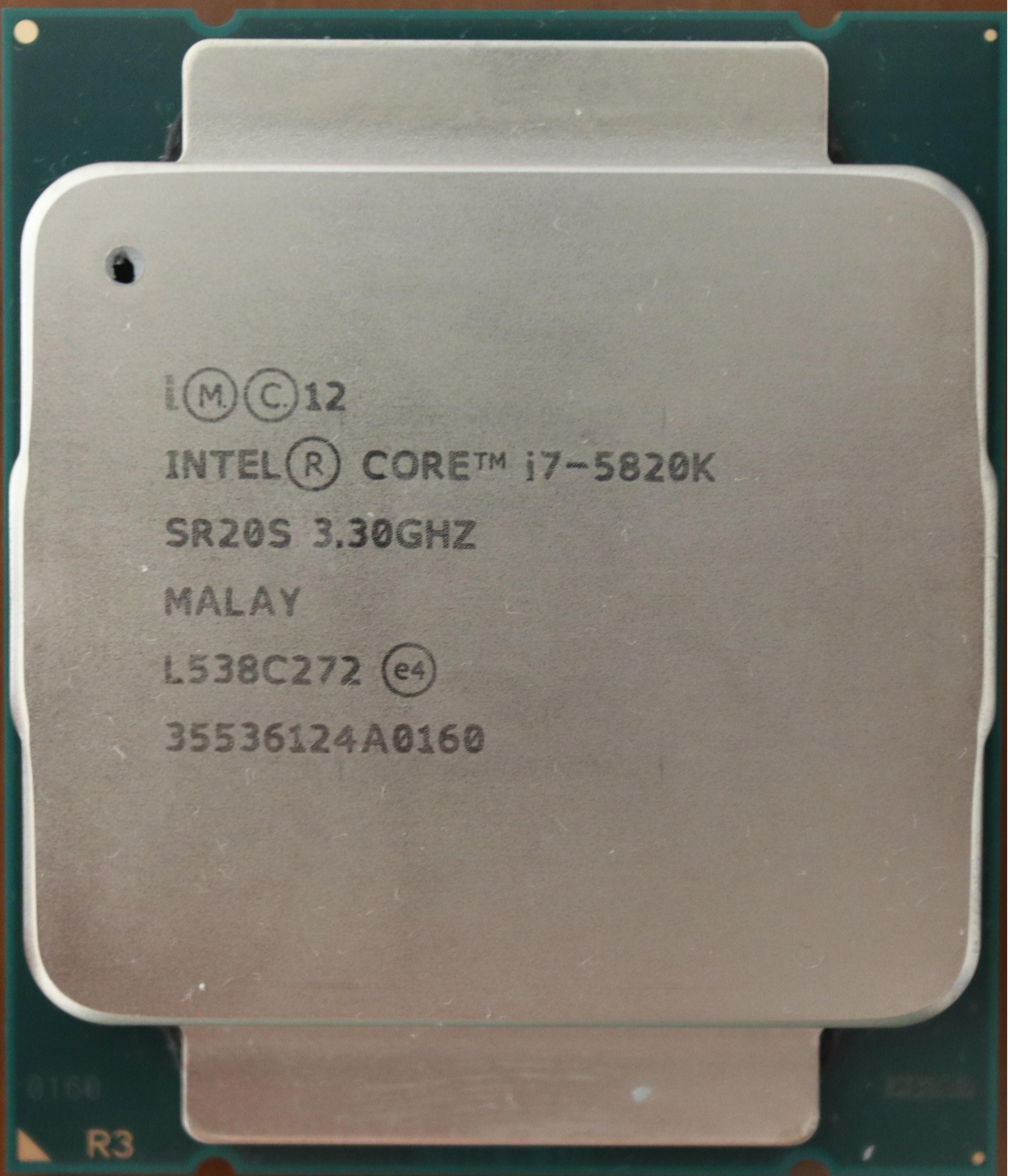 Intel Core I7-5820K Processore 3.3GHz 6-Core LGA 2011-v3 (Ricondizionato Certificato) – Solo CPU